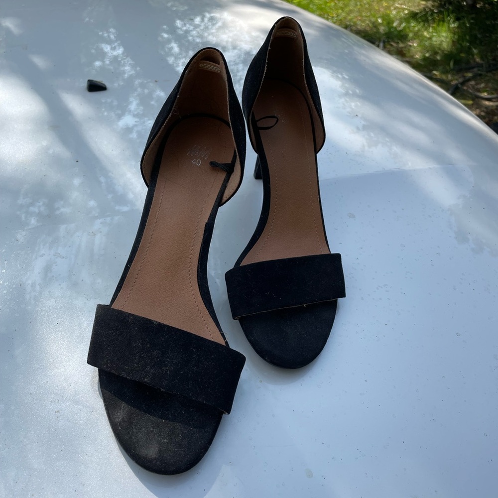 H&M Black Suede Heels